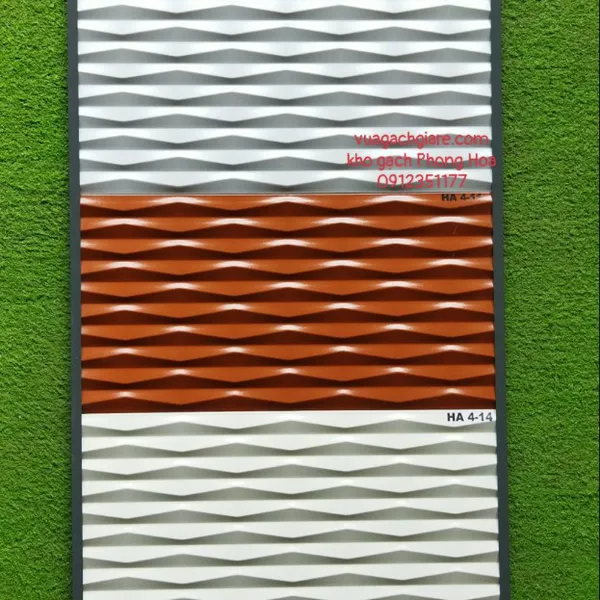 Gạch Men Ốp Tường Trang Trí 25x50 Thanh Thanh lượn sóng HA4-20