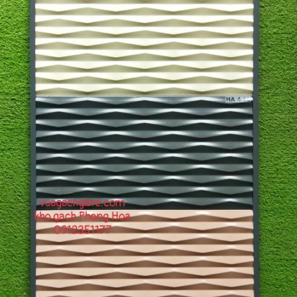 Gạch Men Ốp Tường Trang Trí 25x50 Thanh Thanh lượn sóng HA4-20