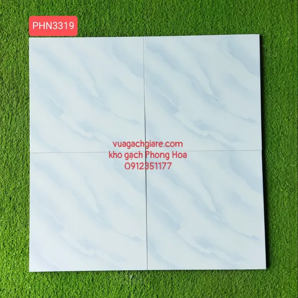 Gạch Men Lát Nền 30x30 Giá Rẻ Royal trắng vân xanh N3319