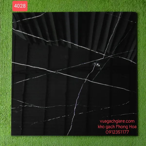 Gạch Đá Ốp Lát 80x80 Vitto đen vân trắng 4028