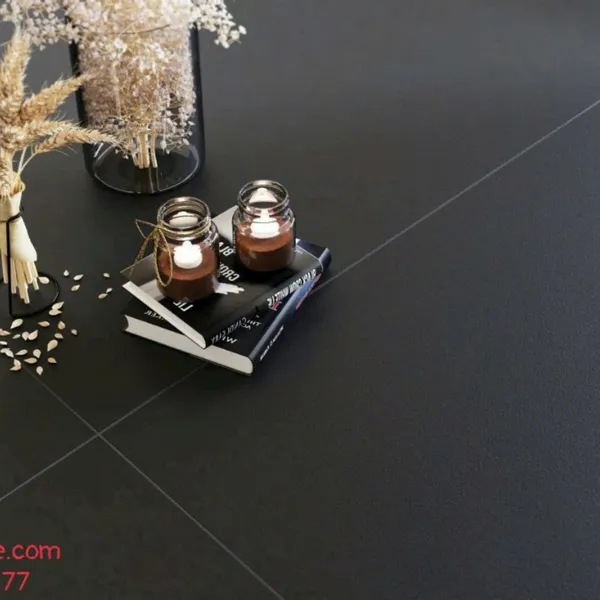 Gạch Đá Mờ 60x120 Ốp Lát Ấn Độ đen trơn