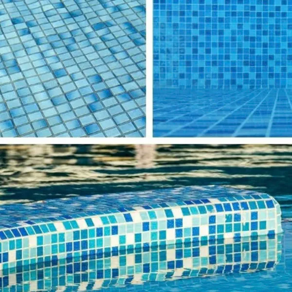 Gạch Mosaic Thuỷ Tinh Giá Rẻ trắng xanh dương 0330
