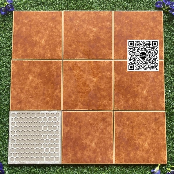 Gạch Bông 20x20 Ốp Lát Trang Trí màu đỏ cam