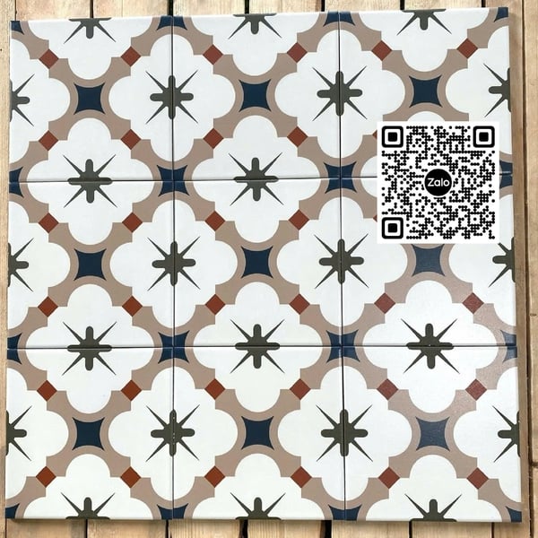 Gạch Bông 20x20 Ốp Lát Trang Trí trắng đen nâu