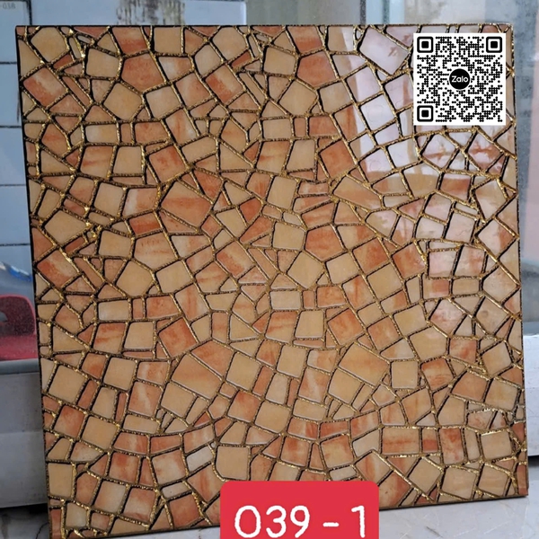 Gạch Khắc Kim 30x30 Cao Cấp nhũ vàng vân đá 039 - 1
