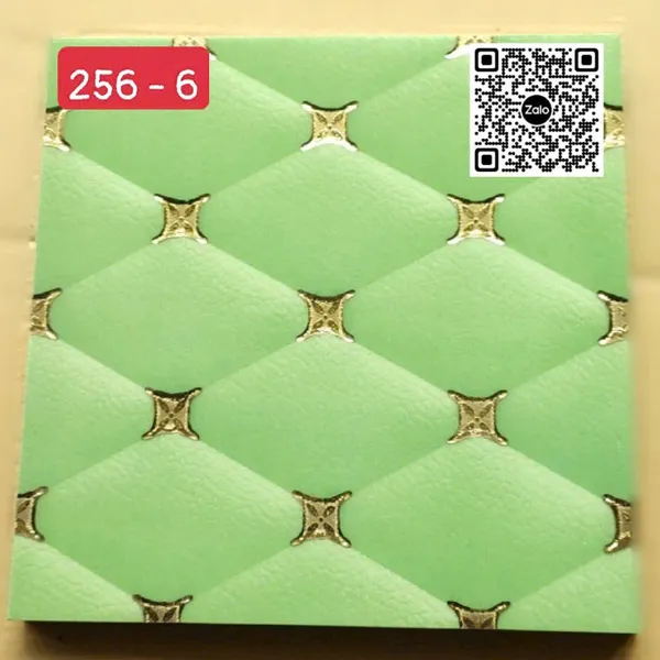 Gạch Khắc Kim 30x30 Cao Cấp nhũ vàng xanh lá 256 - 6