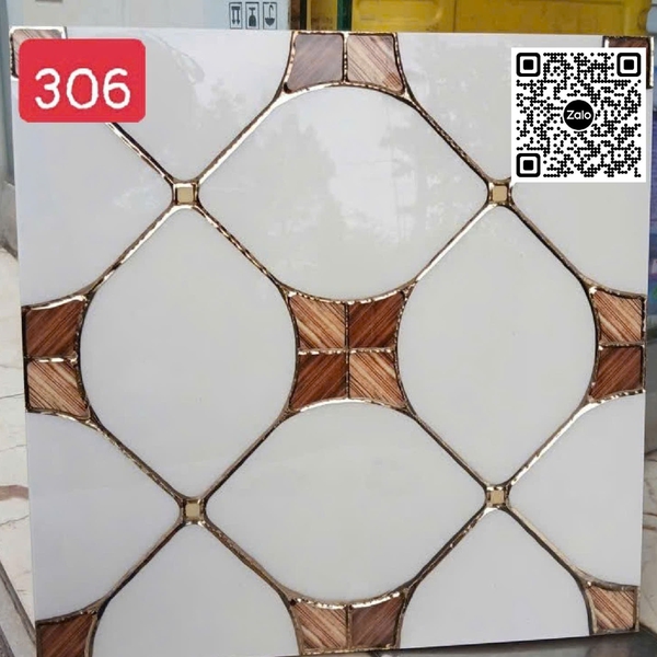 Gạch Khắc Kim 30x30 Cao Cấp nhũ vàng trắng 306