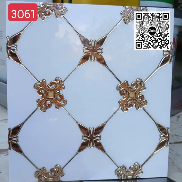 Gạch Khắc Kim 30x30 Cao Cấp nhũ vàng trắng vàng 3061