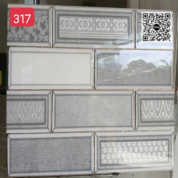Gạch Khắc Kim 30x30 Cao Cấp nhũ bạc màu xám 317