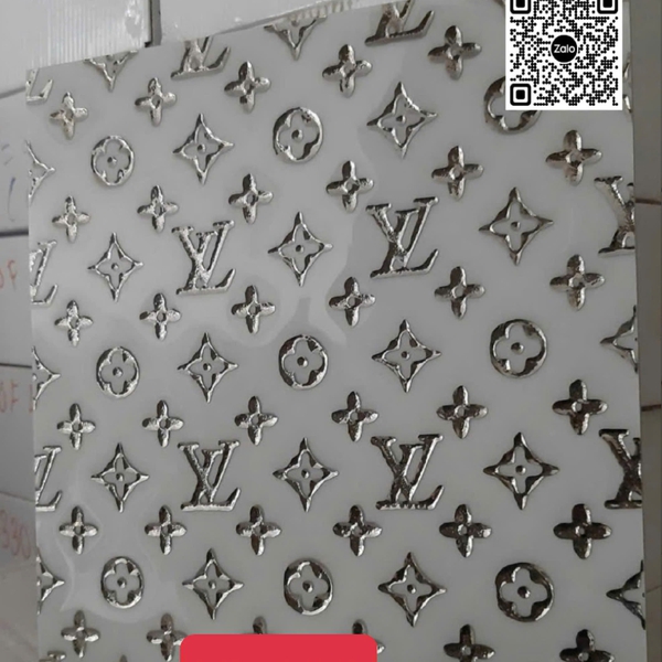 Gạch Khắc Kim 30x30 Cao Cấp nhũ bạc màu trắng TK266