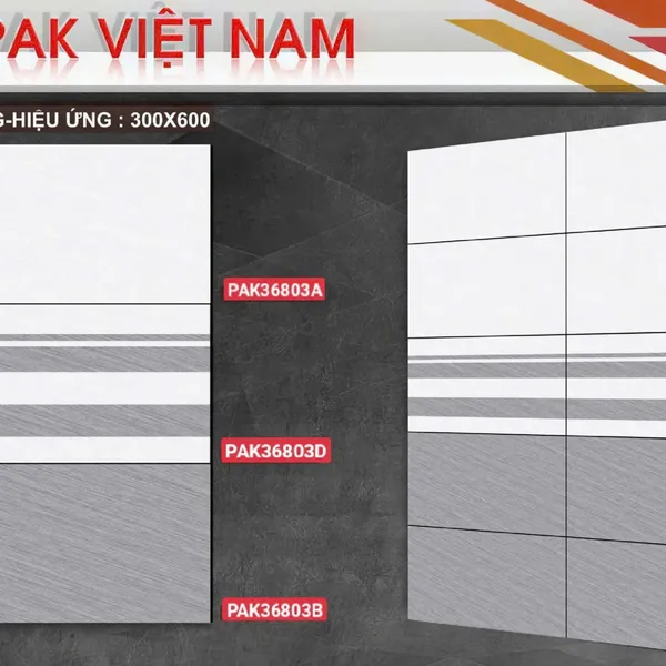 Gạch Men 30x80 Ốp Lát PAK màu xám 36803