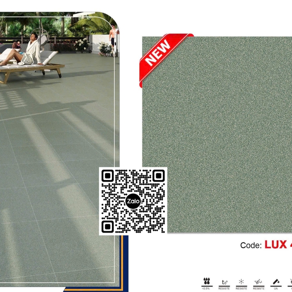 Gạch Đá Mờ 40x40 Ốp Lát màu xanh LUX4500