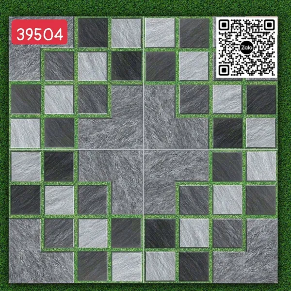 Gạch Đá 50x50 Ốp Lát Sân Vườn Giá Rẻ xám vân đá 39504