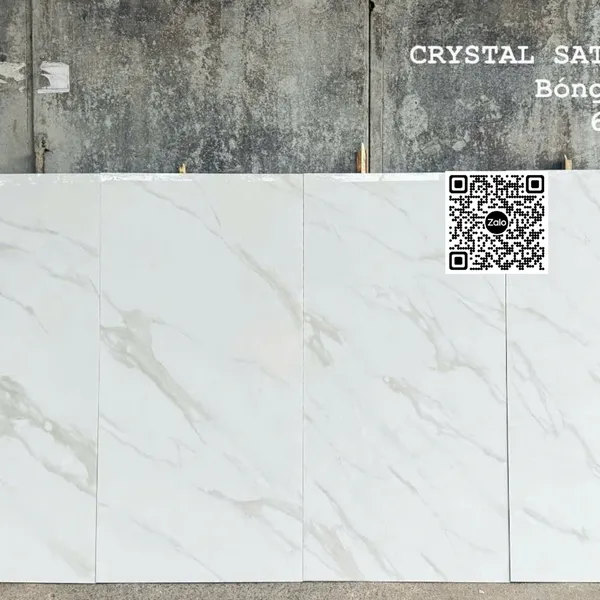 Gạch Đá 60x120 Ốp Lát Ấn Độ trắng vân khói 3006