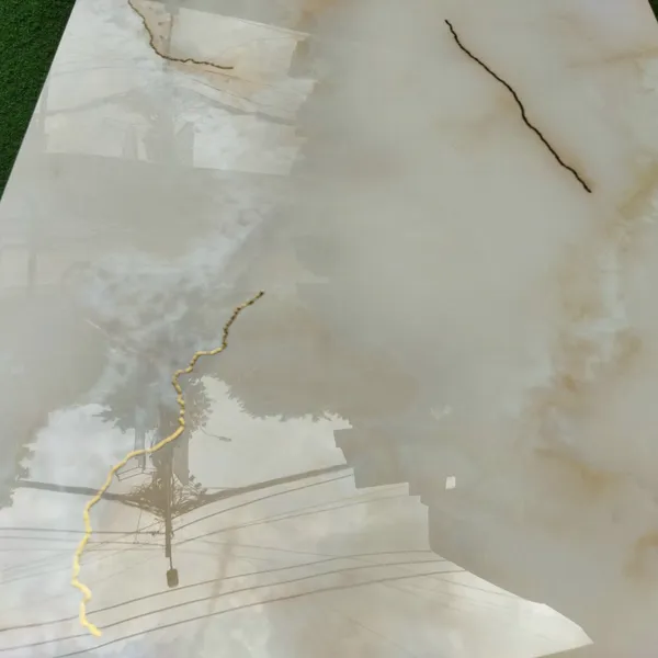 Gạch Đá Ốp Tường Khắc Kim 40x80 Cao Cấp Trung Quốc vàng vân mây nhũ vàng 48918