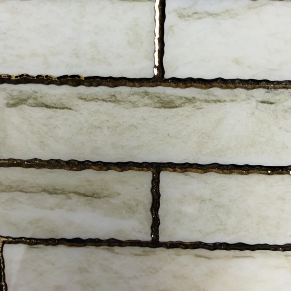 Gạch Trang Trí Khắc Kim 15x30 trắng vân đá nhũ vàng 1504