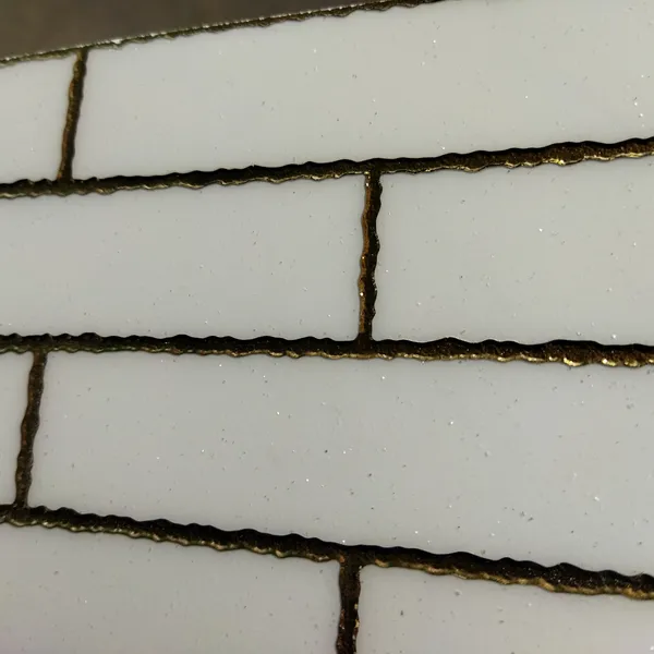 Gạch Trang Trí Khắc Kim 15x30 đen nhũ vàng 1509 - trắng nhũ vàng 1510