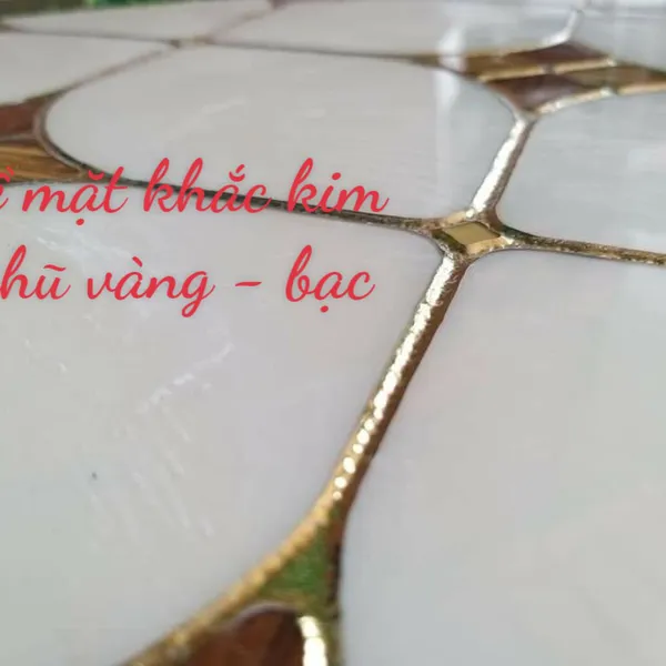 Gạch Trang Trí 30x30 Khắc Kim Nhũ Vàng 306