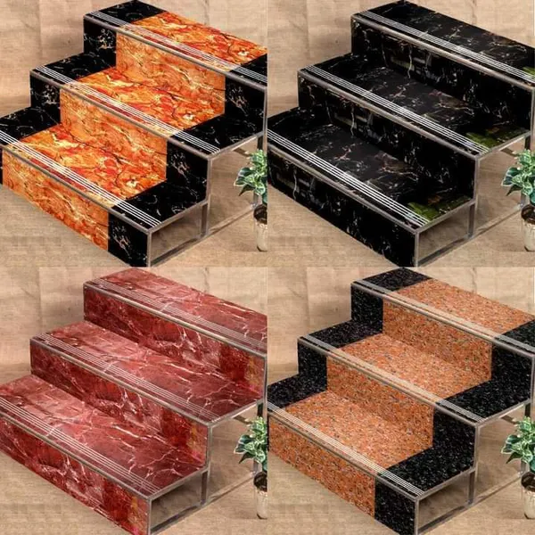 Gạch Đá 47x100 Ốp Bậc Cầu Thang đỏ vân trắng G1005