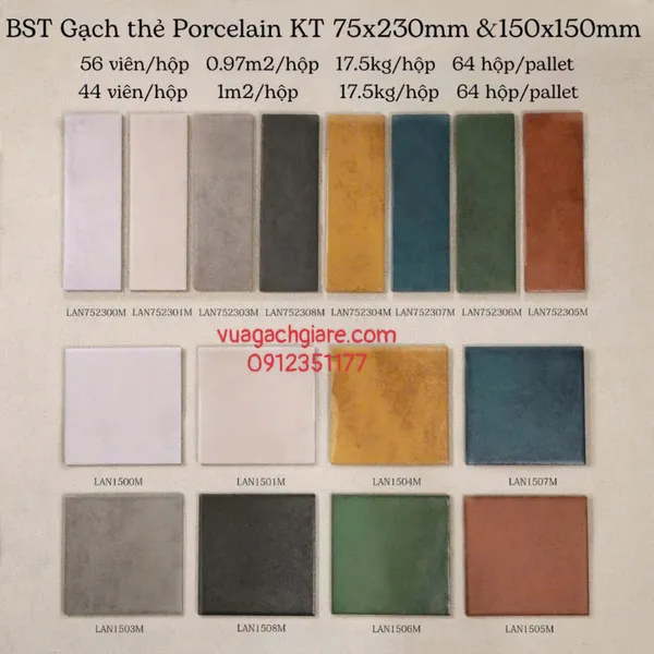 Gạch Thẻ 15x15 Giá Rẻ ốp lát trang trí màu xám khói 1508M