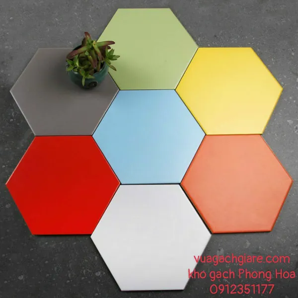 Gạch Lục Giác Trang Trí 20x23 màu xanh lá