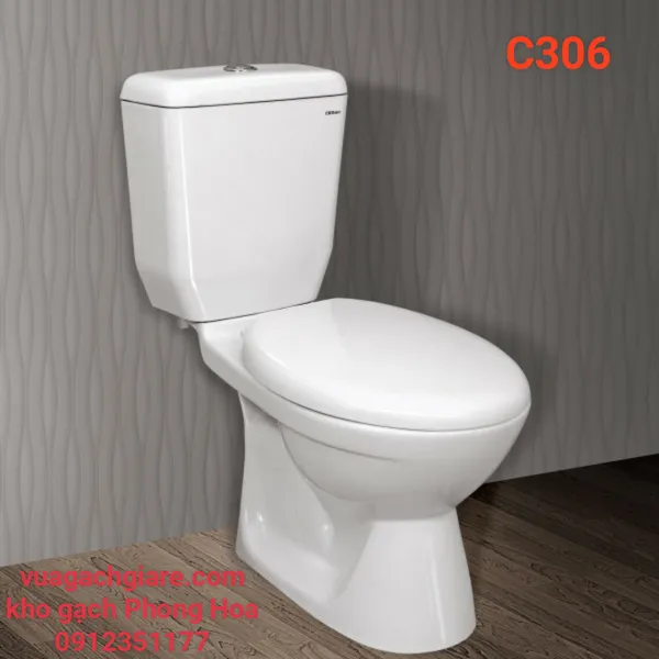 Bồn Cầu Két Nước Rời (2 Khối) Ceravi C306 Giá Rẻ