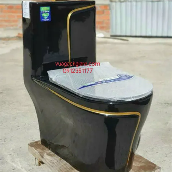 Bồn Cầu Liền Khối Giá Rẻ màu đen