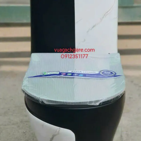 Bồn Cầu Liền Khối Giá Rẻ màu đen