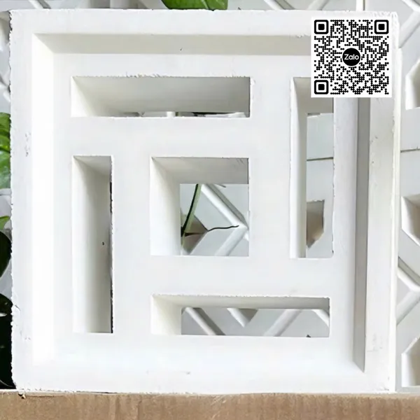 Gạch Bông Gió Xi Măng 19x19x6.5 Ốp Dán Trang Trí hình chữ nhật