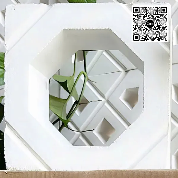 Gạch Bông Gió Xi Măng 19x19x6.5 Ốp Dán Trang Trí lục giác