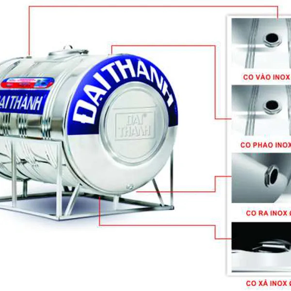 Bồn Nước Tân Á Đại Thành INOX SUS 304 2000L NẰM