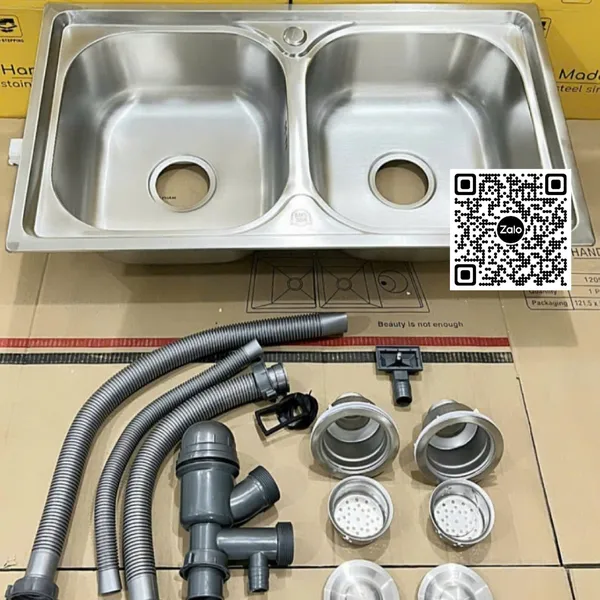 Chậu Rửa Chén Inox đôi 2 ngăn 9050