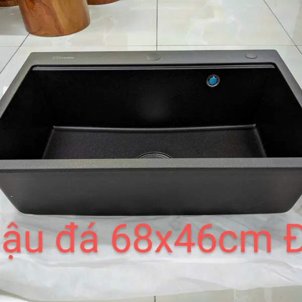Chậu Rửa Chén Bằng Đá đơn 1 ngăn màu đen 6146