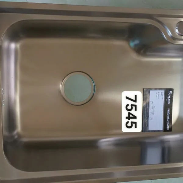 Chậu Rửa Chén Inox 304 đơn 1 ngăn 7545