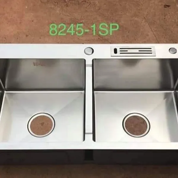 Chậu Rửa Chén Bằng Inox Giá Rẻ 2 ngăn vuông