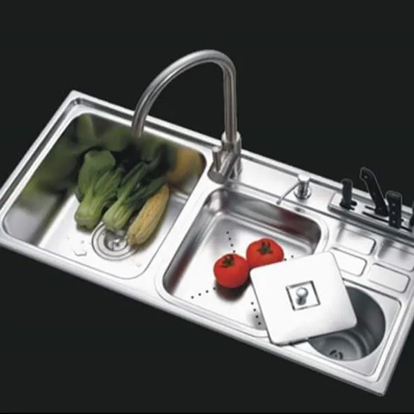 Chậu Rửa Chén Bằng Inox Giá Rẻ 2 ngăn có cánh