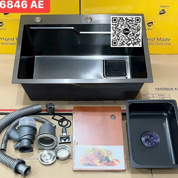 Chậu Rửa Chén Inox đơn 1 ngăn 6046 AE