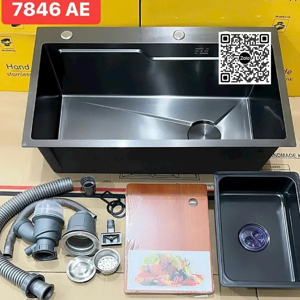 Chậu Rửa Chén Inox đơn 1 ngăn 7846 AE