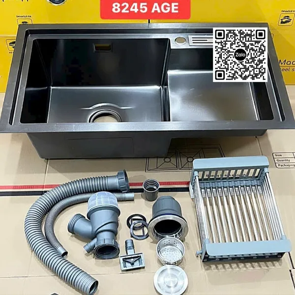 Chậu Rửa Chén Inox đơn 1 ngăn 8245 AGE