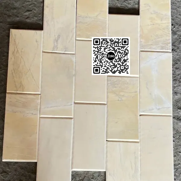 Đá Tự Nhiên 10x20 Ốp Dán Trang Trí Giá Rẻ vàng mài bóng