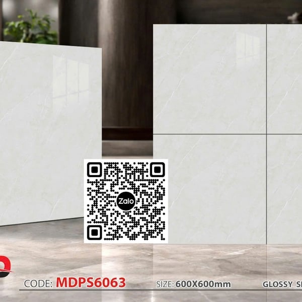 Gạch Bán Sứ 60x60 Ốp Lát xám vân trắng MDPS6063