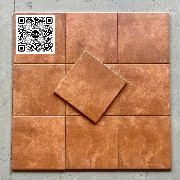 Gạch Bông 20x20 Ốp Lát Trang Trí Giá Rẻ màu cam