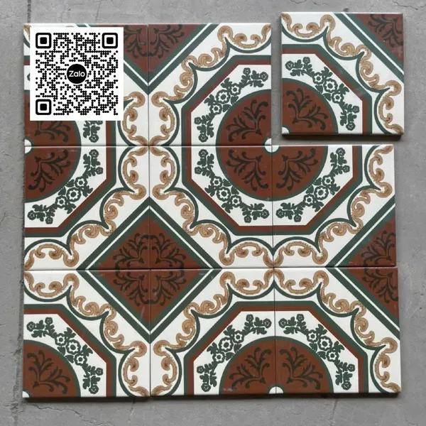 Gạch Bông 20x20 Ốp Lát Trang Trí Giá Rẻ màu nâu