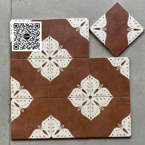 Gạch Bông 20x20 Ốp Lát Trang Trí Giá Rẻ màu nâu