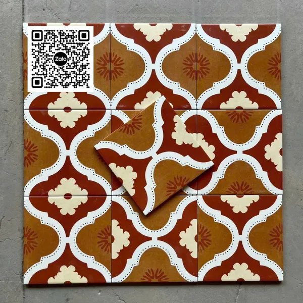 Gạch Bông 20x20 Ốp Lát Trang Trí Giá Rẻ màu nâu