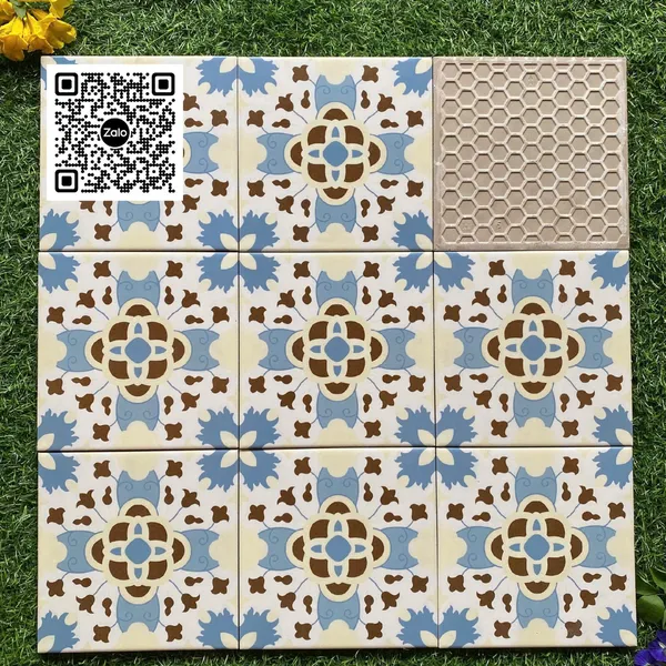 Gạch Bông 20x20 Ốp Lát Trang Trí Giá Rẻ nâu xám
