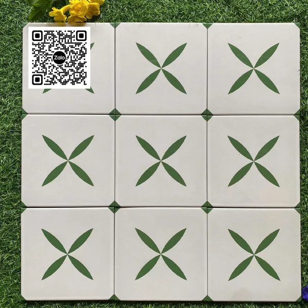 Gạch Bông 20x20 Ốp Lát Trang Trí Giá Rẻ trắng xanh