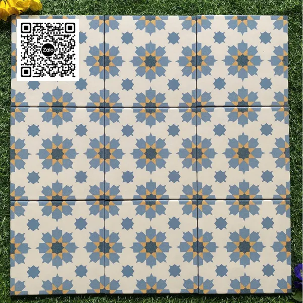 Gạch Bông 20x20 Ốp Lát Trang Trí Giá Rẻ xanh vàng