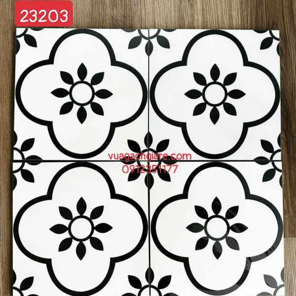 Gạch Bông 30x30 Trang Trí Takao đen trắng 23106 - 23203