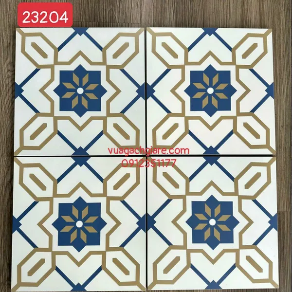 Gạch Bông 30x30 Trang Trí Takao xanh vàng 23204